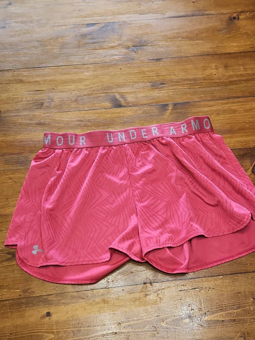 Under Armour Coral Athletic Shorts with Branded Waistband